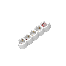 German 4 way power strip with children protection